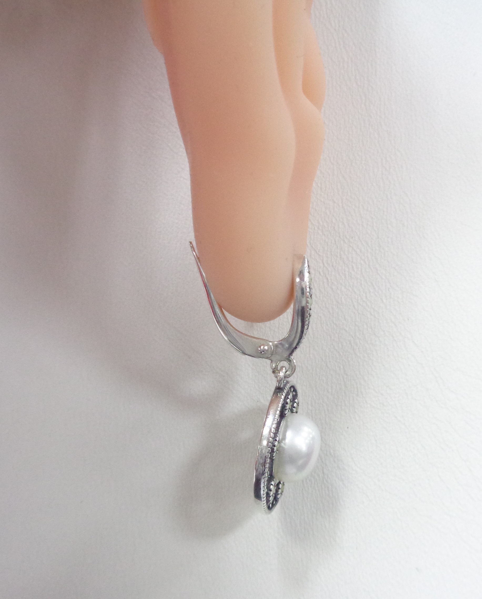 Серебряные серьги с жемчугом